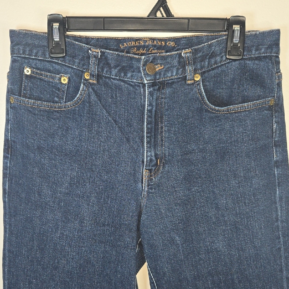 Lauren Ralph Lauren Women's Size 10 Short Classic Straight Dark Blue Denim Jeans